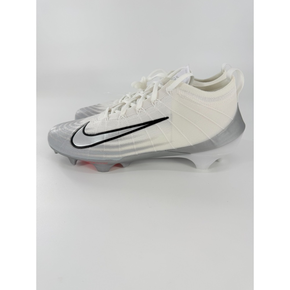 Nike Zoom Vapor Elite 1 White Metallic Silver FB3288-100 Mens Football Cleats 10